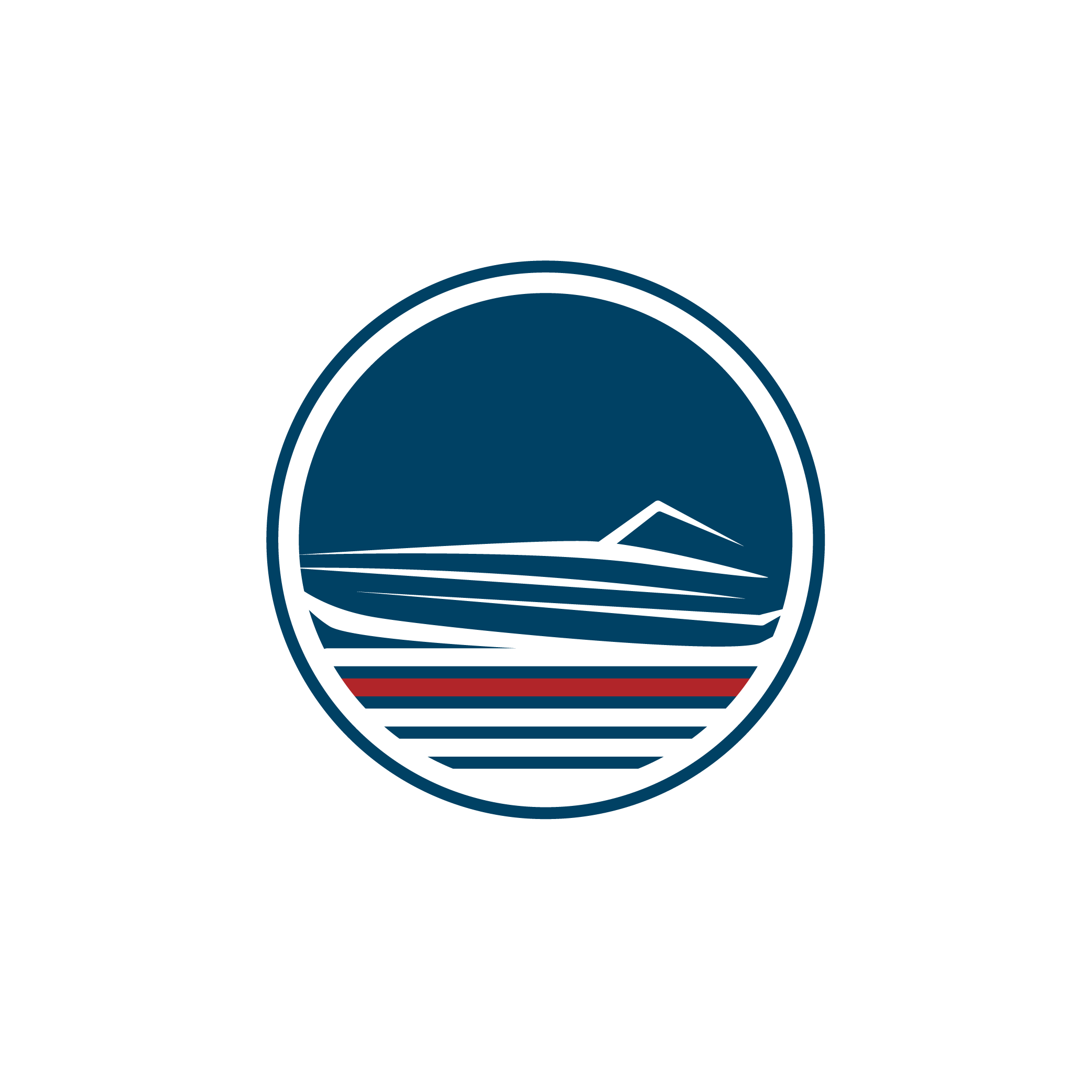 logo blanc bateau école bleu bassin